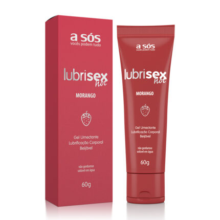 Gel Lubrificante com Aquecimento Lubrisex Hot Morango - 60g