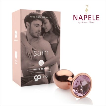 Plug Anal Metal Go Play Sam Rose Gold - 7 cm x 2,5 cm