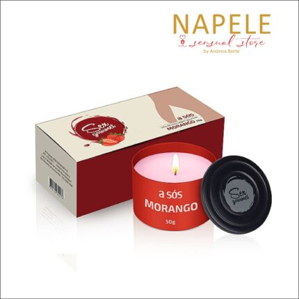 Vela Hidratante Beijável Gourmet Morango - 70g